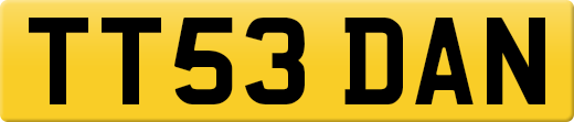 TT53 DAN private number plate